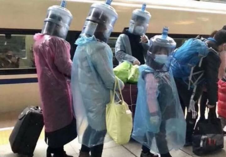 семья защищается от коронавируса